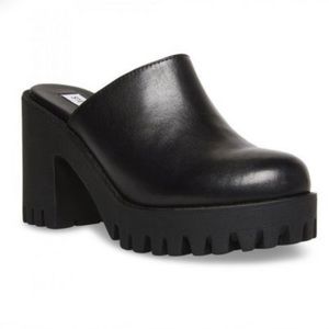 Steve Madden Black Platform Mules size 9